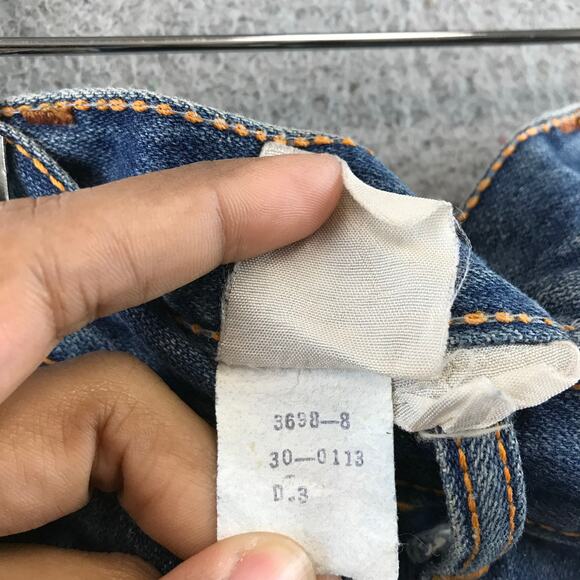 Vintage 70s Pentimento Flare Bell Bottom High Waist Denim Jeans size waist 26 - Picture 10 of 12